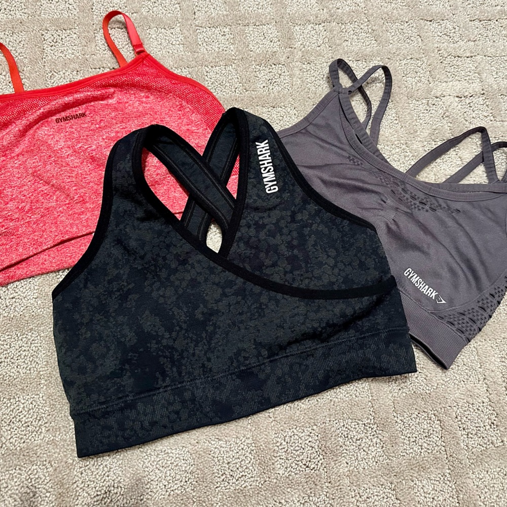 Set of three NWOT gymshark sports bras